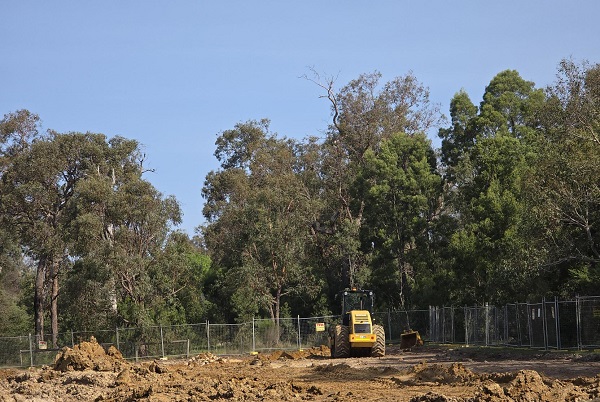 Excavation works for the new wetland at R.D. Egan Lee Reserve, Knoxfield