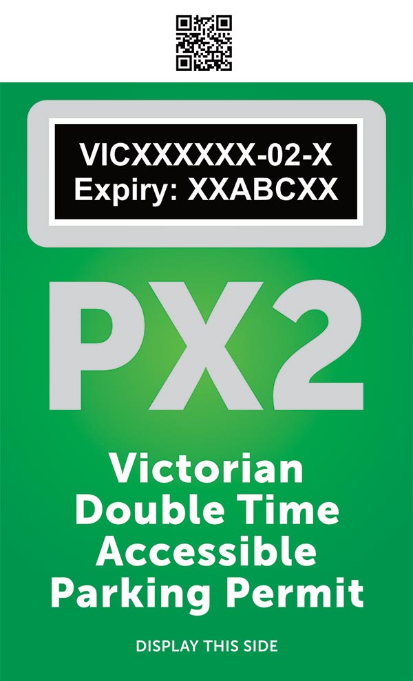 image of double time disability parking permit
