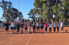 All abilities tennis program participants