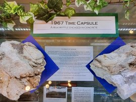 Time Capsule display at Miller's Homestead