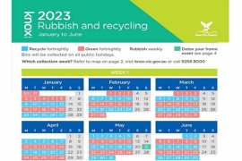 2023 rubbish and recycling calendar