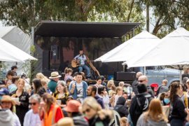 Stringybark Festival features a community stage for local dance and singing groups.