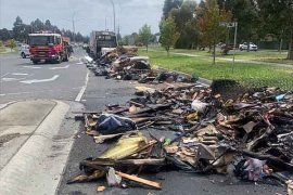 Hard rubbish truck fire