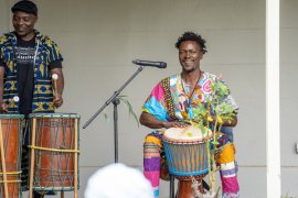 African drummers performing at cultural diversity week