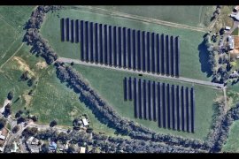 An image of the proposed solar farm at 49 Basin-Olinda Road, The Basin.