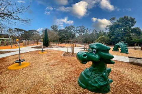 Tim Neville Arboretum playground equipment - August 2024