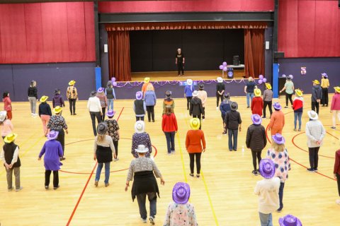 People line dancing 