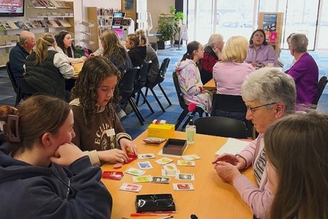 Intergenerational session taking place